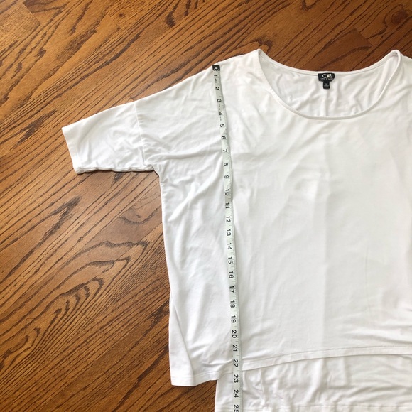 Womens White Layered Flowy Top - Picture 5 of 8